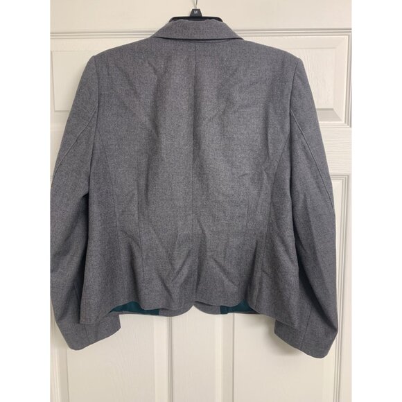 Caslon 16 Wool Cropped Business Casual Winter Blazer Charcoal Gray - Picture 3 of 10